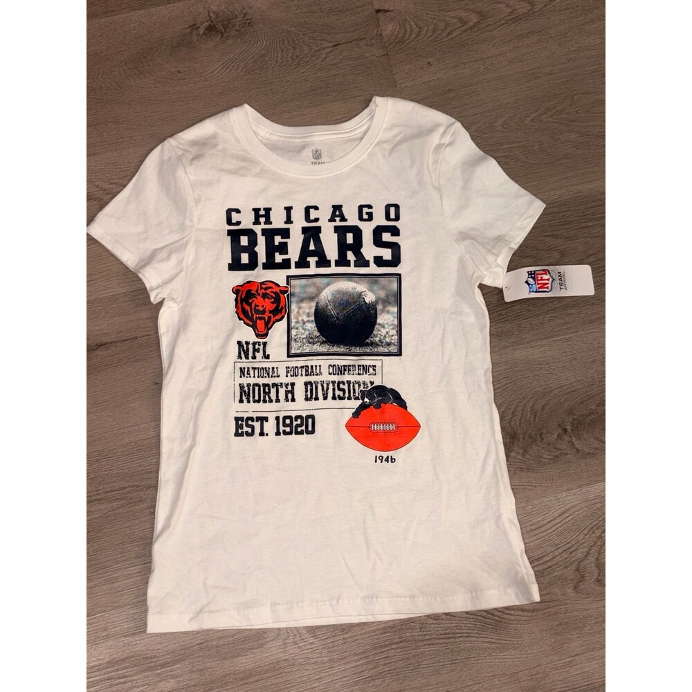 Chicago Bears NFL Team Apparel T-shirt Youth 14/16 NEW with Tags